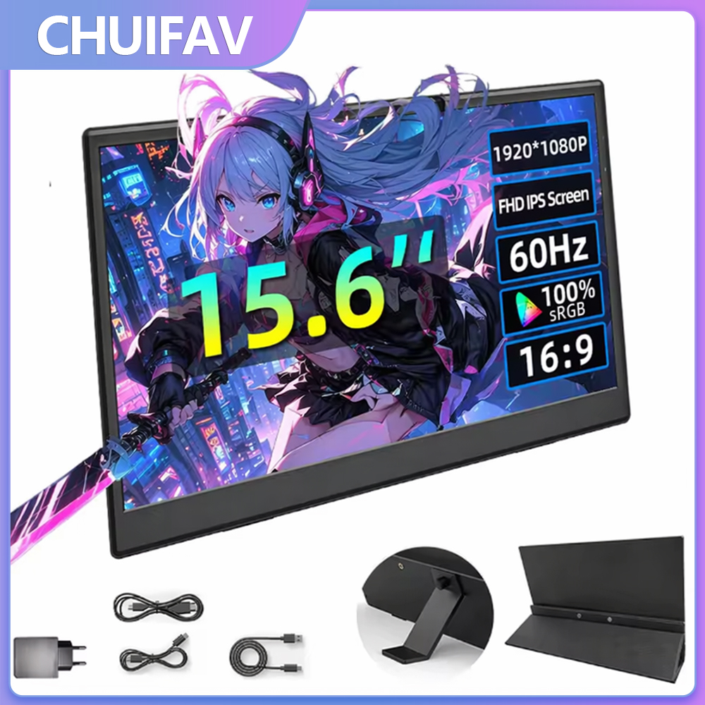 Xbox Laptop Accessories - Monitor portátil CHUIFAV de 15,6 pulgadas