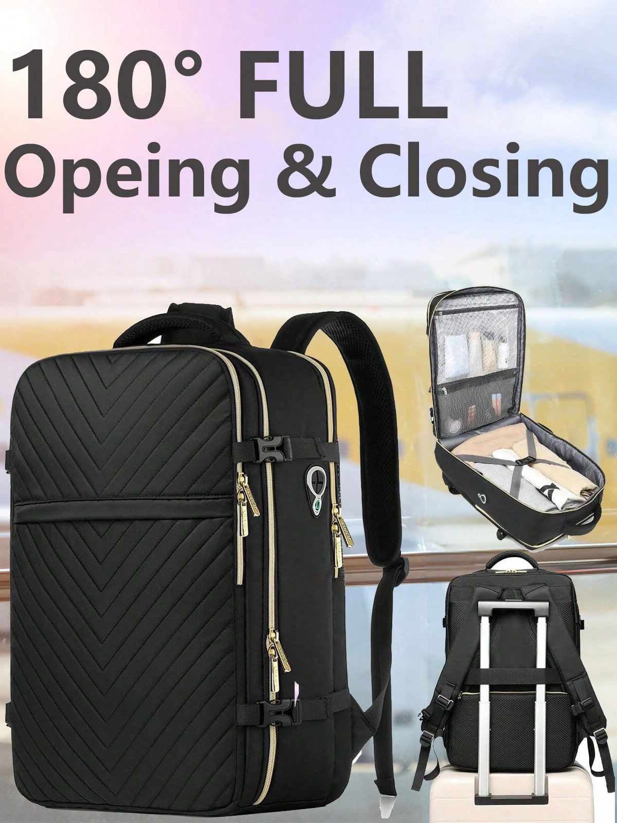 Laptop Bag Waterproof - Mochila de viaje grande, aprobada para