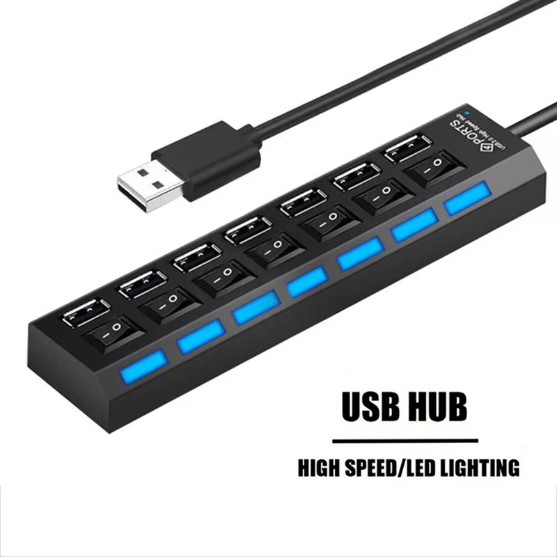 Laptop Accessories Hub - Divisor Hub USB 2,0 de 7