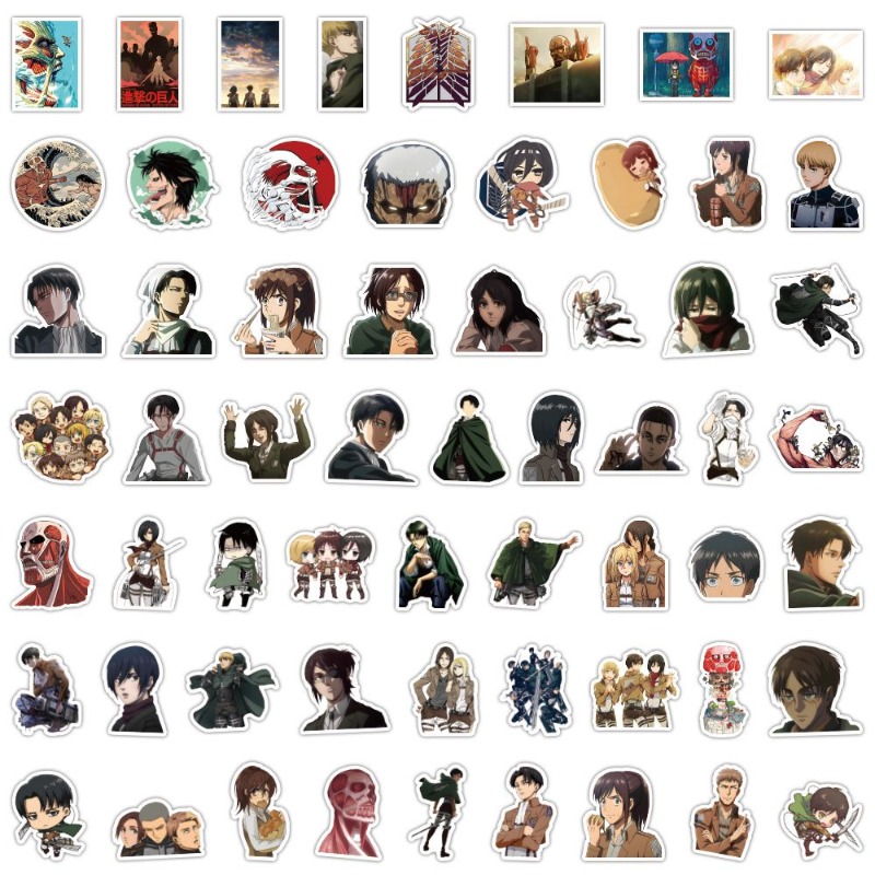 Laptop Accessories Wholesale - 60 pegatinas de anime de Attack