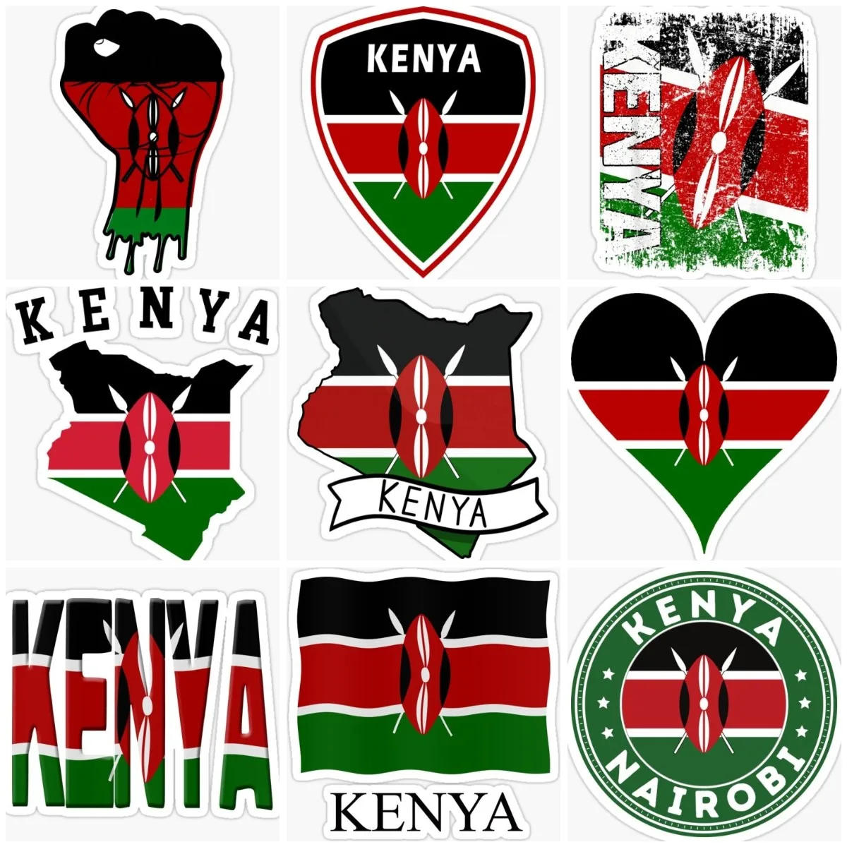 Laptop Accessories Kenya - Emblema del mapa de la bandera
