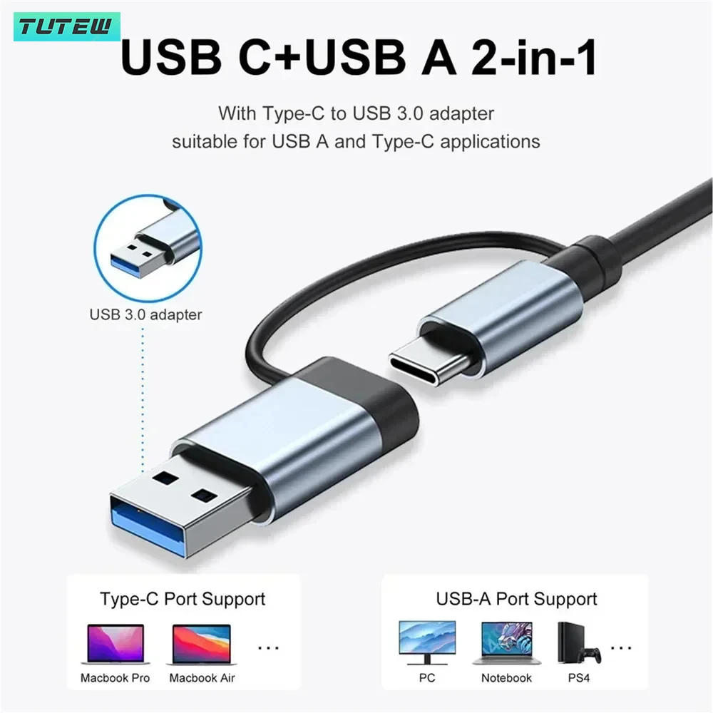 8 en 1 USB C Hub USB Splitter  - Laptop Accessories Hub reseña y precio