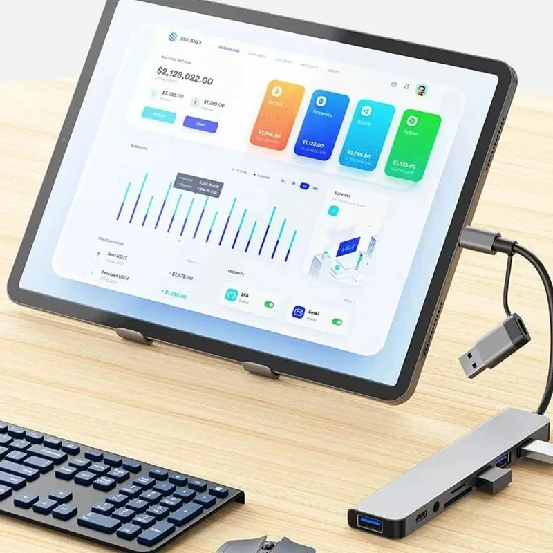 8 en 1 USB C Hub USB Splitter  - Laptop Accessories Hub reseña y precio
