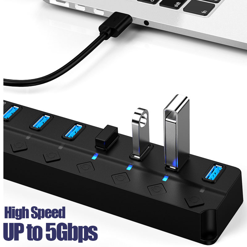 Hub USB 3.0 7 en 1, divisor US - Laptop Accessories Hub reseña y precio