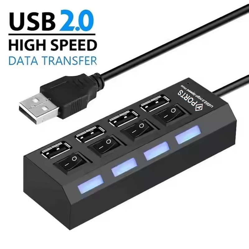Extensor de Hub USB 2,0 de 4 p - Laptop Accessories Hub reseña y precio
