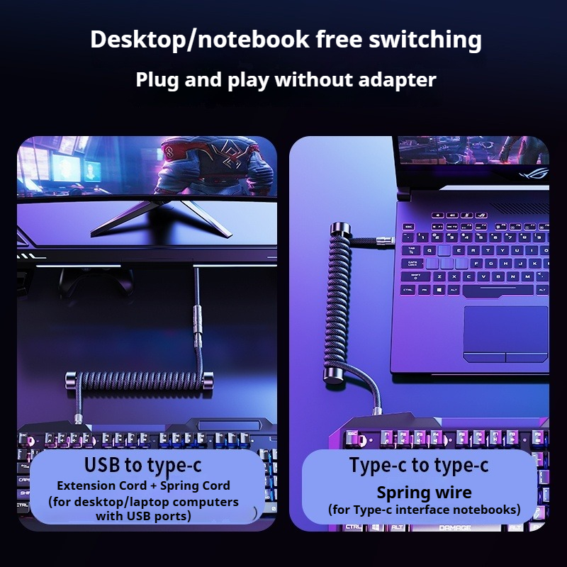 Cable de Teclado Enrollado Ear - Laptop Accessories Cool reseña y precio