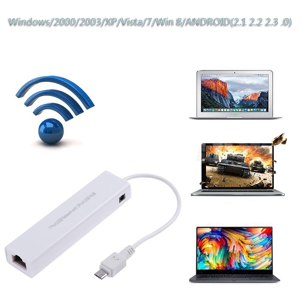 OTG-HUB DE 3 puertos USB 2,0,  - Laptop Accessories Hub reseña y precio
