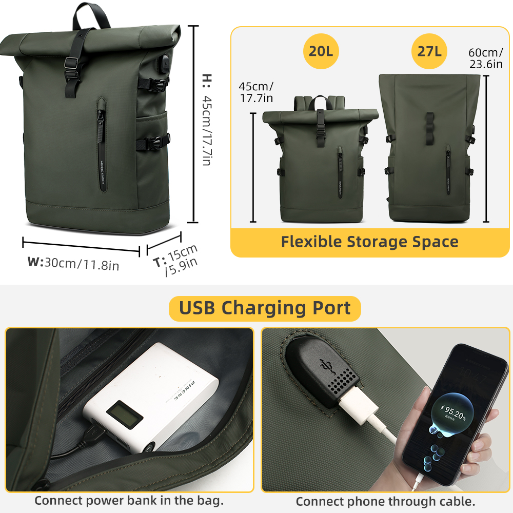 Mochila Heroic Knight para hom - Laptop Bag Waterproof reseña y precio
