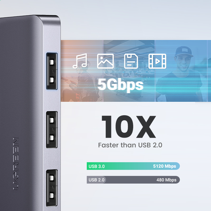 UGREEN USB HUB 4 puertos USB-A - Xbox Laptop Accessories reseña y precio